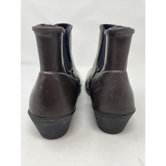 Bogs Valerie Ankle Rubber Rain Booties Slip On Women'S Size 7 Dark Brown - Picture 3 of 15